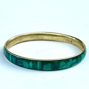 Malachite & Brass Bangle